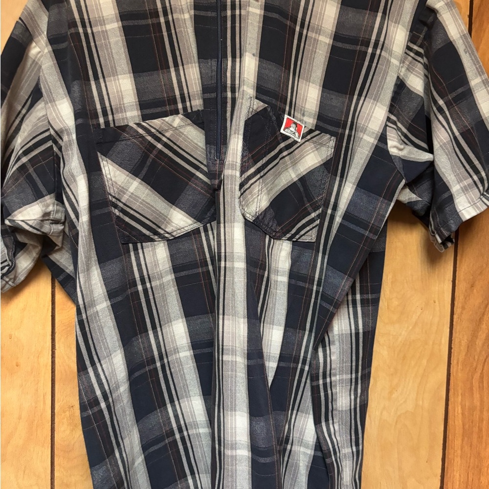 Ben Davis Black and Gray Checkered Shirt